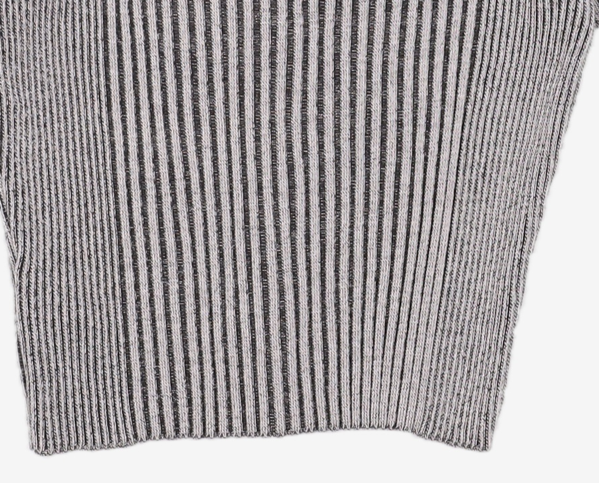 큐리티(CURETTY) C TWO TONE KNIT CARDIGAN_GREY S