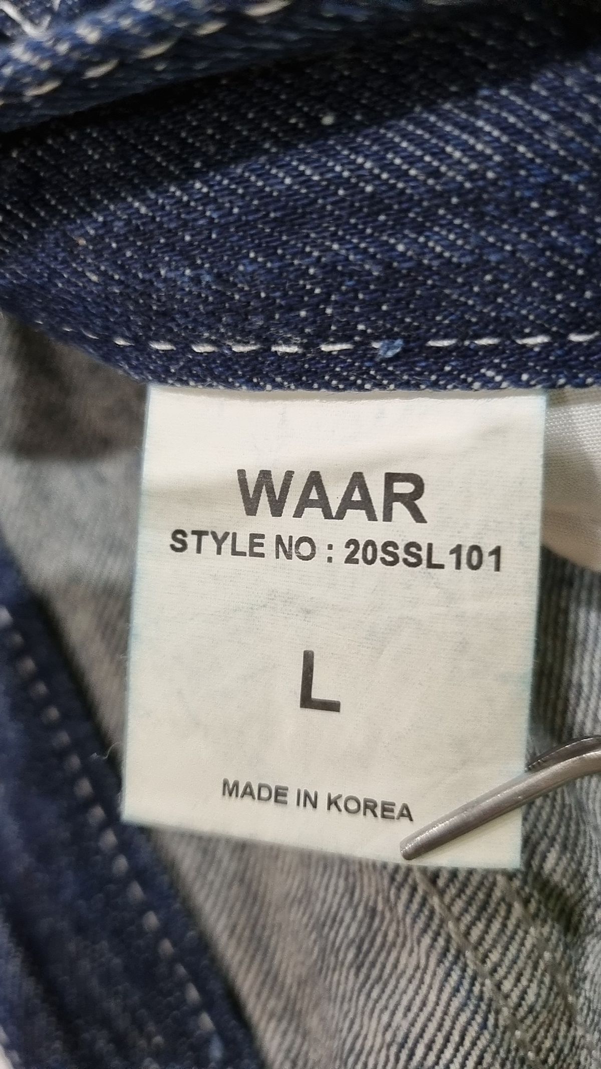 와르(WAAR) 청/데님 팬츠 L