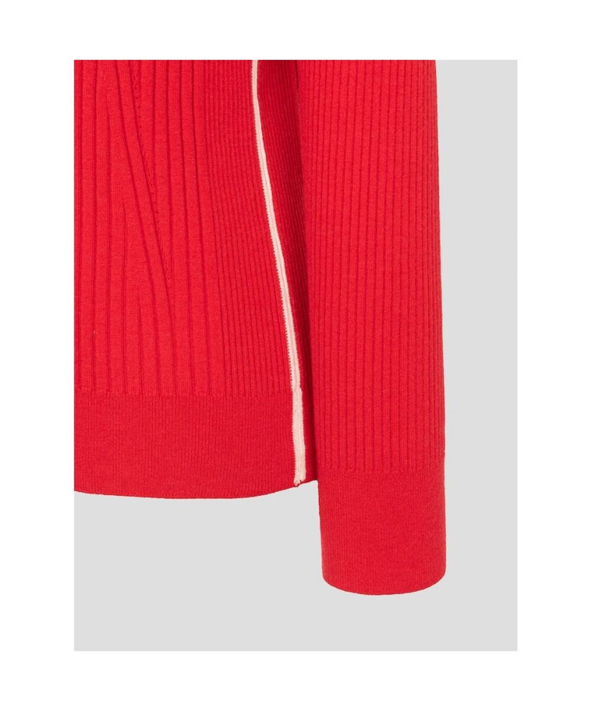 빈폴골프(BEANPOLE GOLF) [B_under] 여성 골지 하프집 니트 풀오버  레드