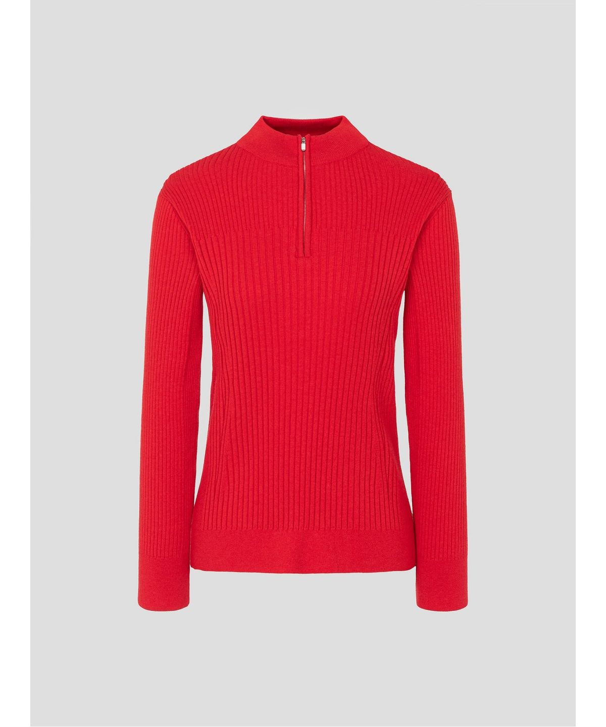 빈폴골프(BEANPOLE GOLF) [B_under] 여성 골지 하프집 니트 풀오버  레드