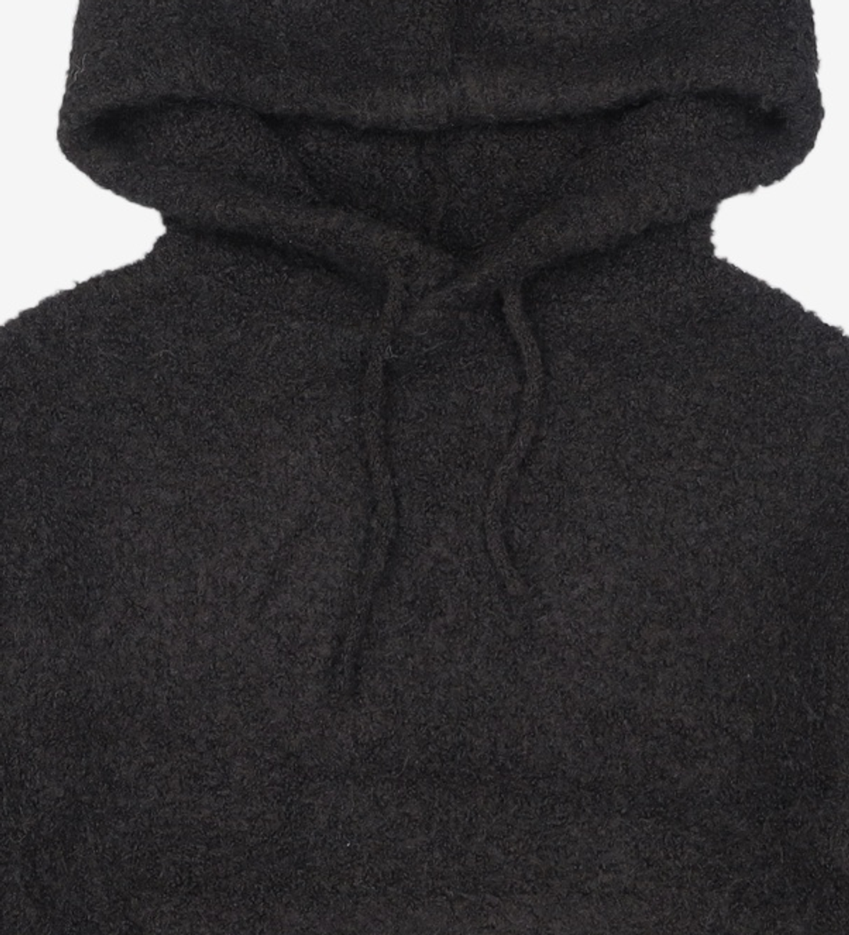 프리즘웍스(FRIZMWORKS) WAVE BOUCLE KNIT HOODY _ BLACK M