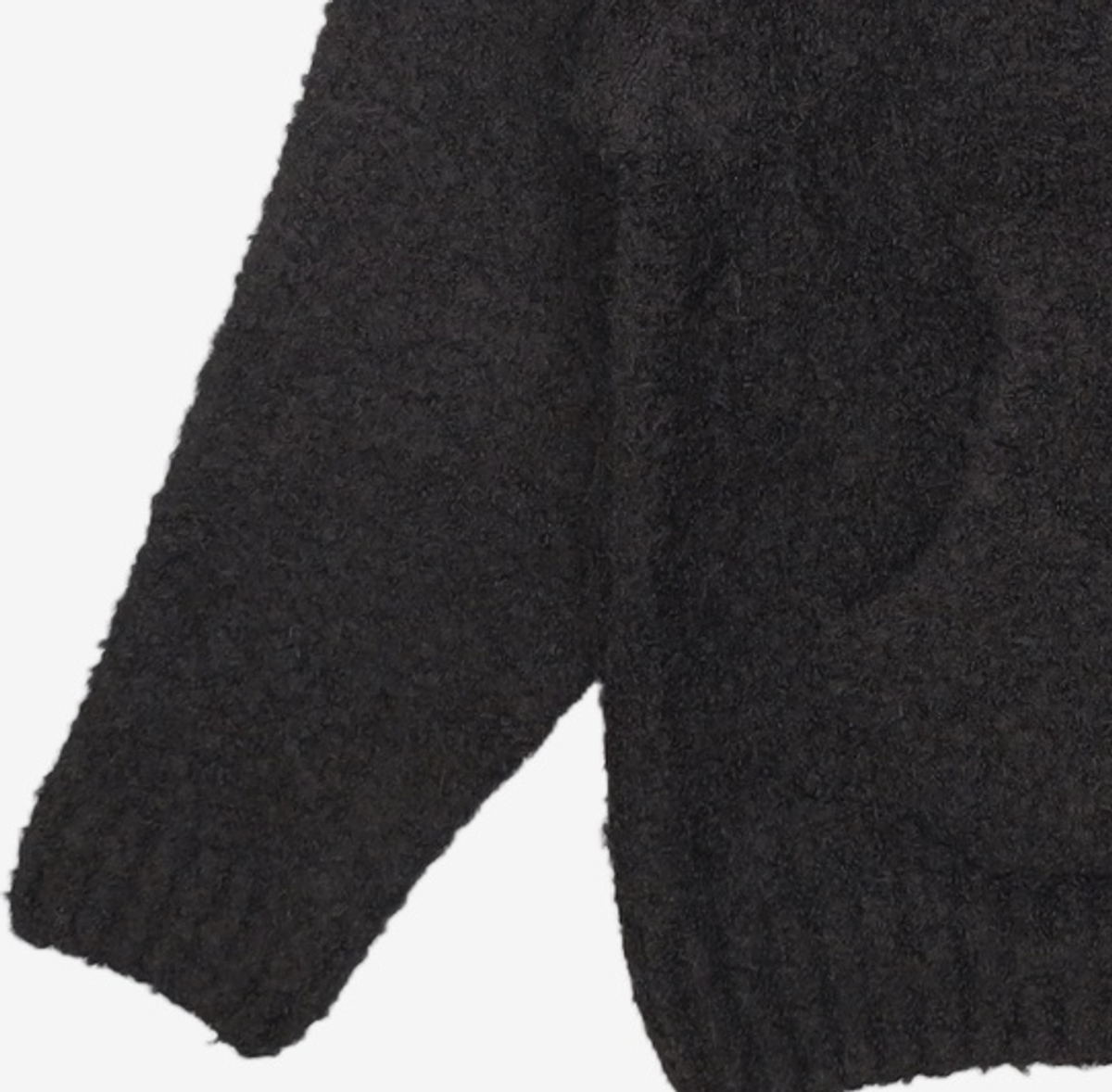 프리즘웍스(FRIZMWORKS) WAVE BOUCLE KNIT HOODY _ BLACK M
