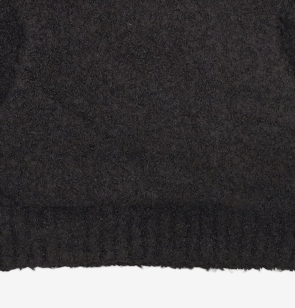 프리즘웍스(FRIZMWORKS) WAVE BOUCLE KNIT HOODY _ BLACK M