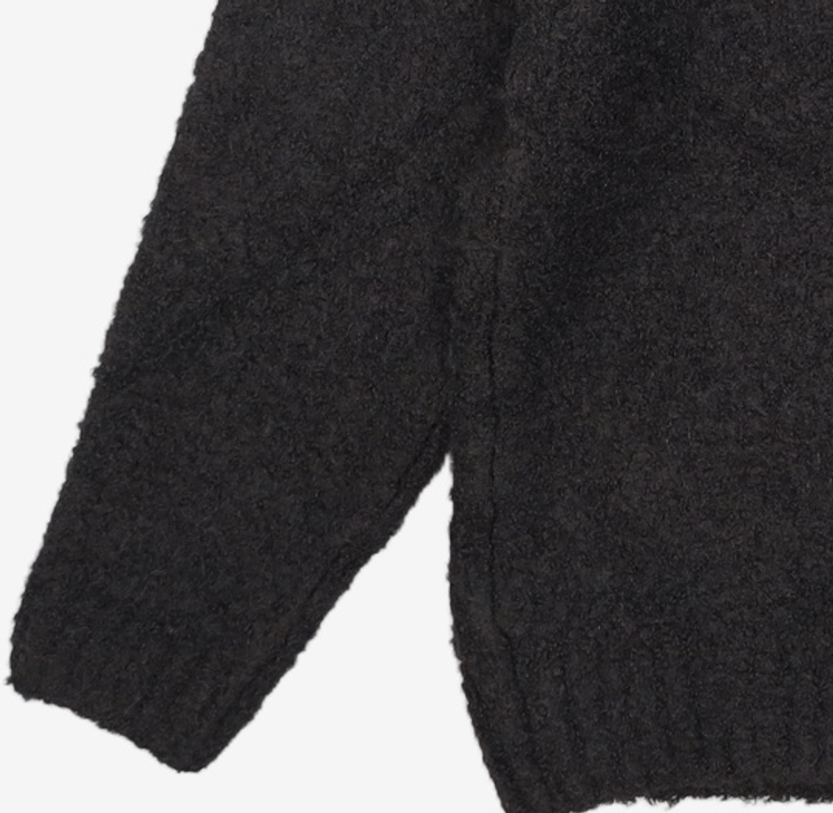프리즘웍스(FRIZMWORKS) WAVE BOUCLE KNIT HOODY _ BLACK M