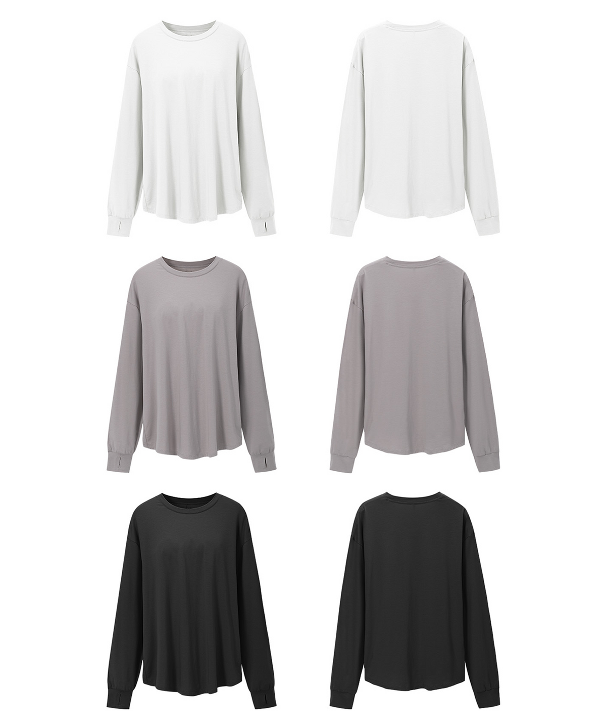 버튼서울(BUTTON SEOUL) 모달 코튼 릴렉스드 롱슬리브 (3 COLOR)