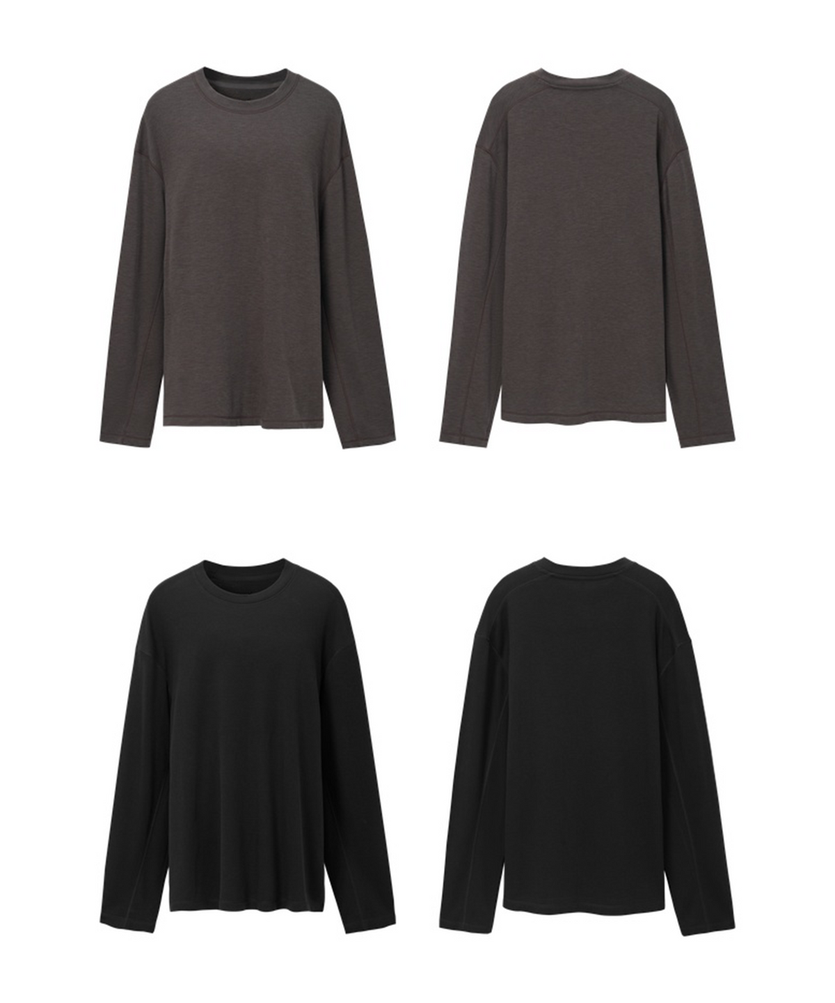 버튼서울(BUTTON SEOUL) 비스코스 울 블렌드 릴렉스드 롱슬리브 (2 COLOR)