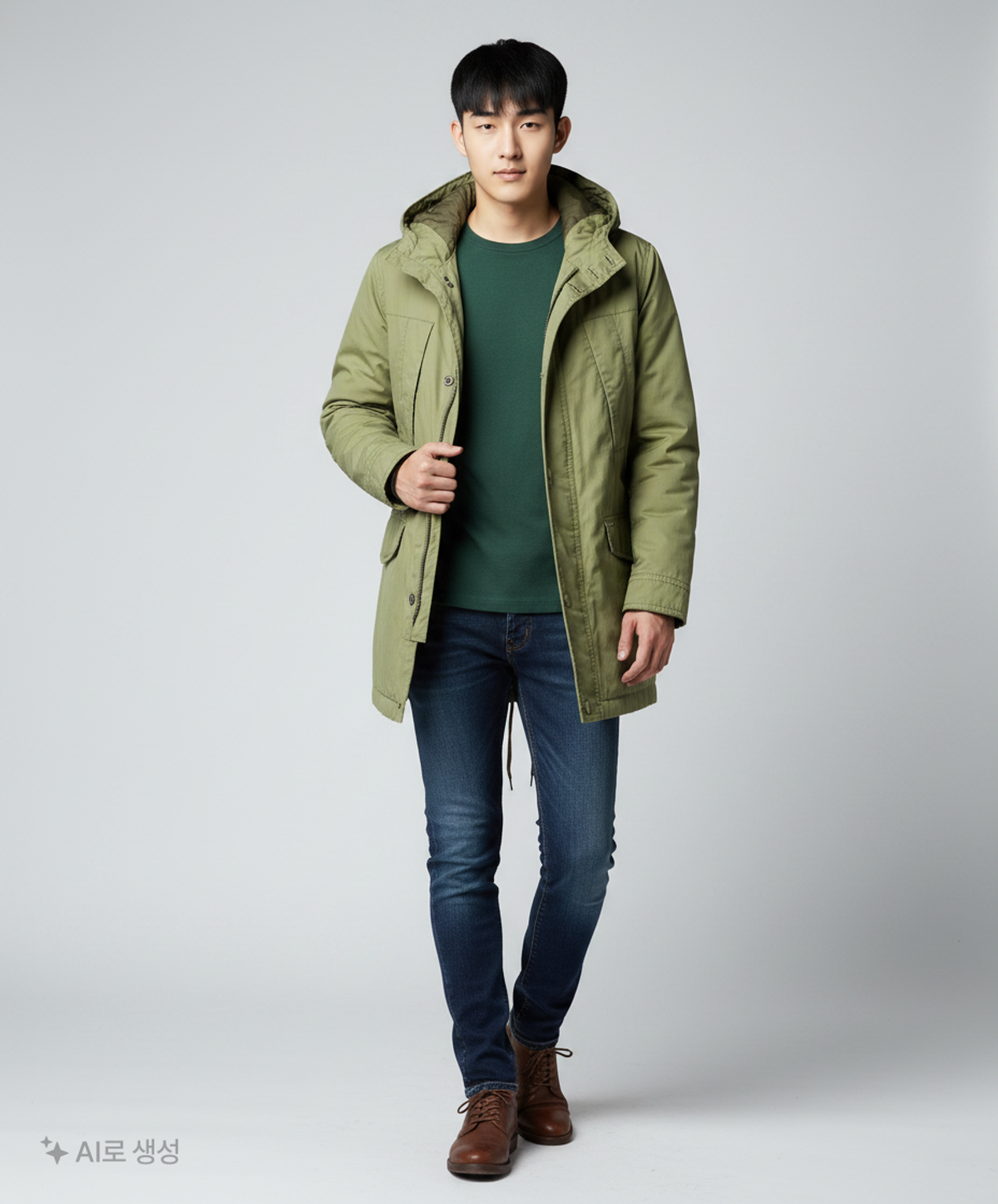 게스(GUESS) [시즌오프 할인]남성 롱기장 야상 점퍼 L