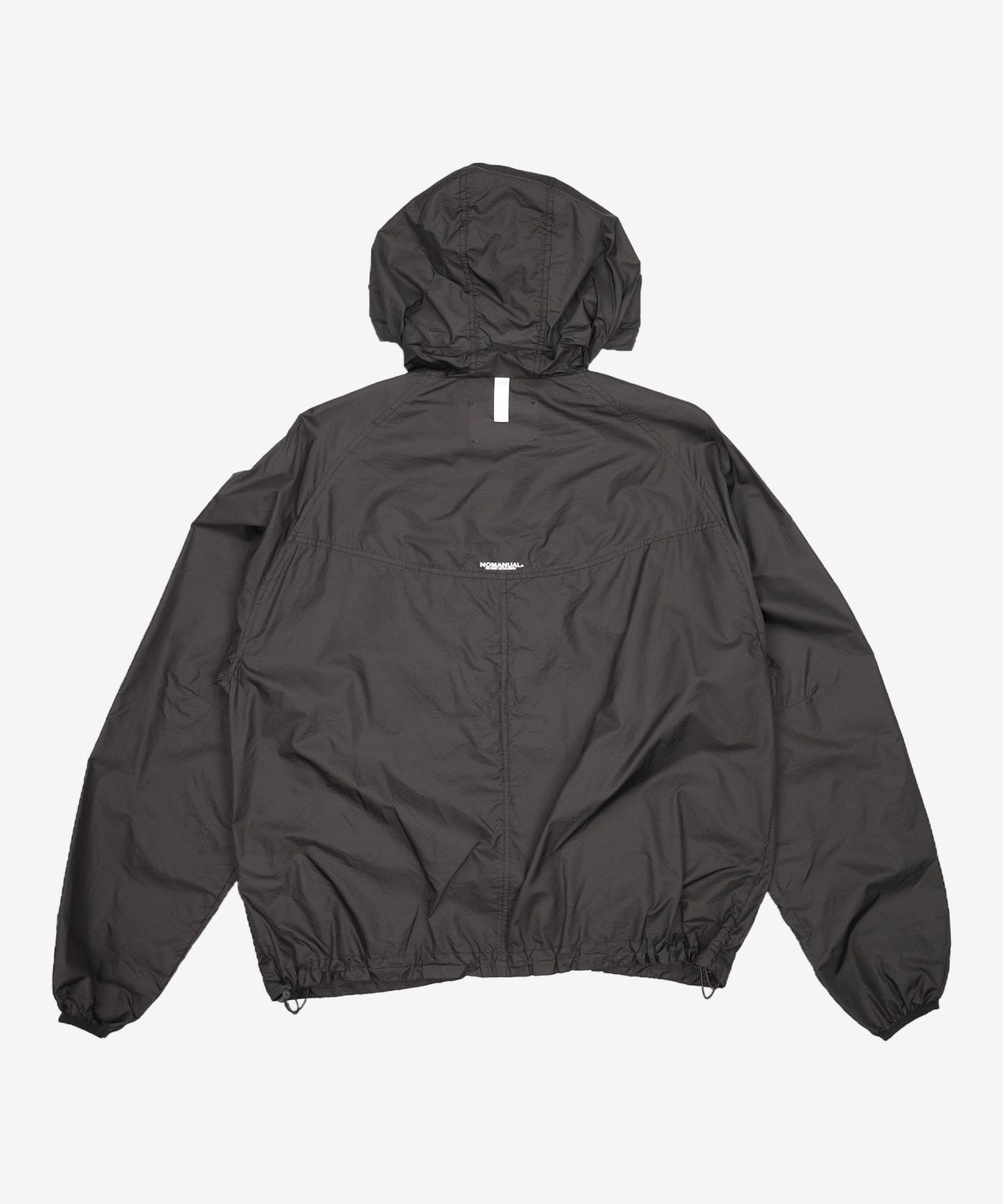 노매뉴얼(NOMANUAL) TRANSLUCENT HOODED JACKET - BLACK L