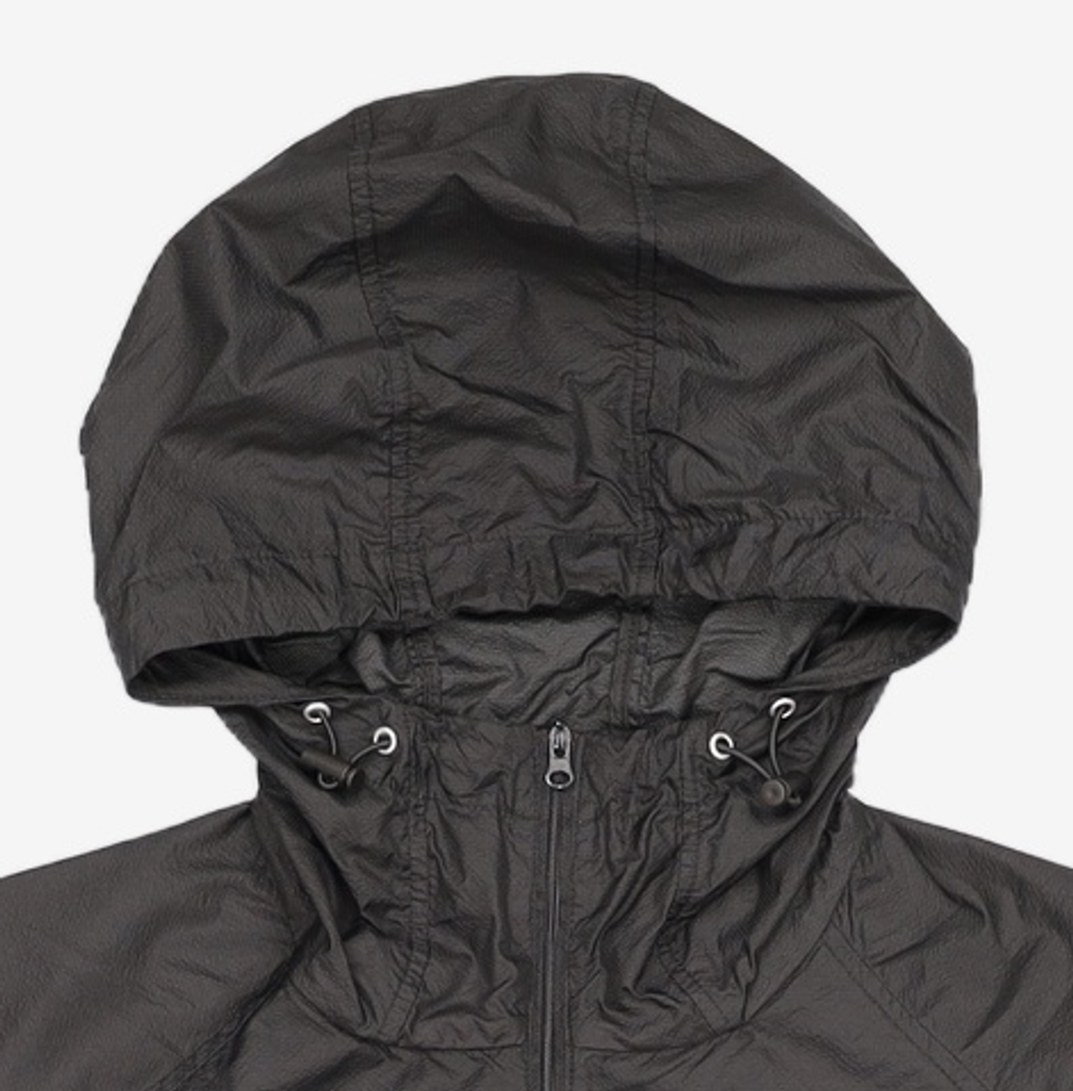 노매뉴얼(NOMANUAL) TRANSLUCENT HOODED JACKET - BLACK L