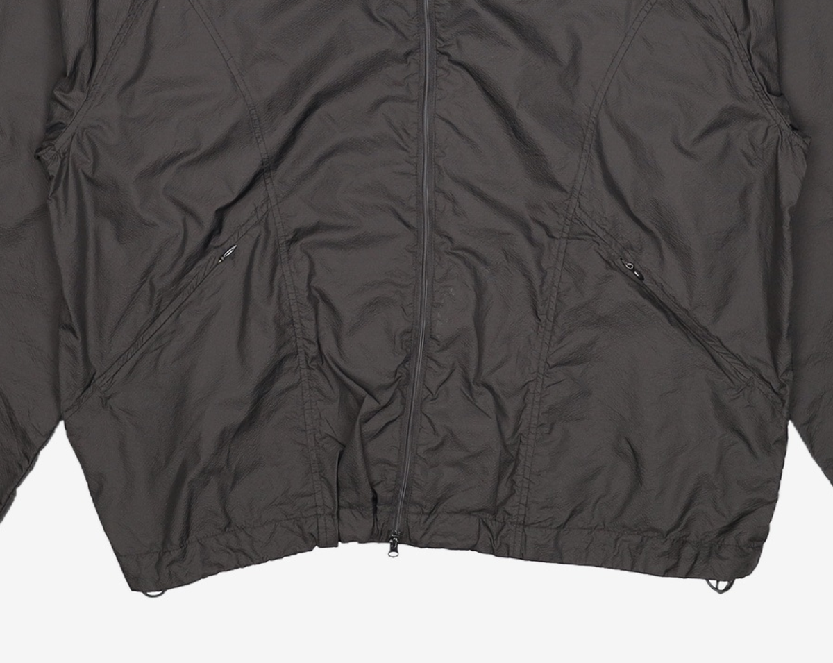 노매뉴얼(NOMANUAL) TRANSLUCENT HOODED JACKET - BLACK L