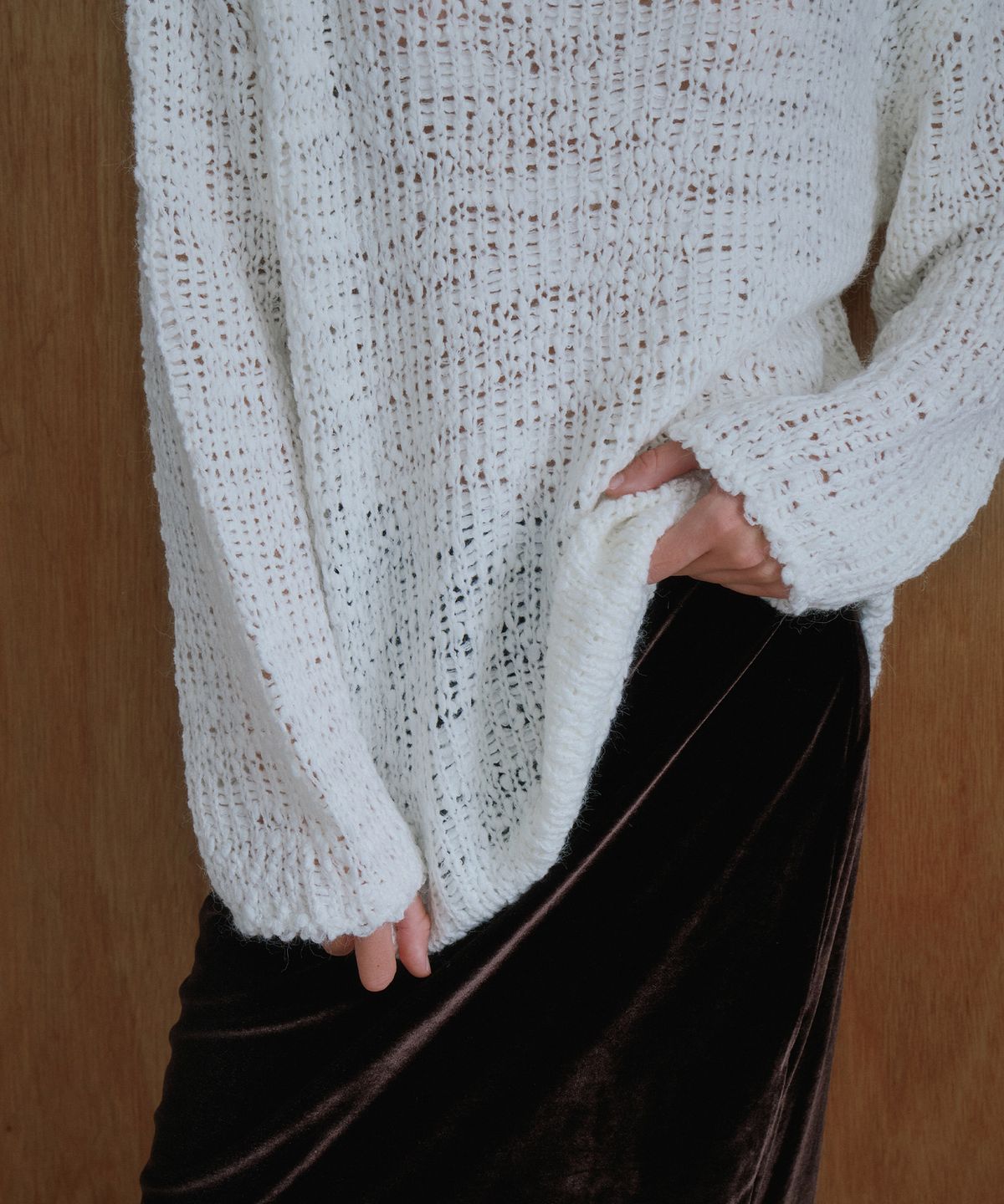 가더(GARDER) Over Loose Wool Knit (Ivory)