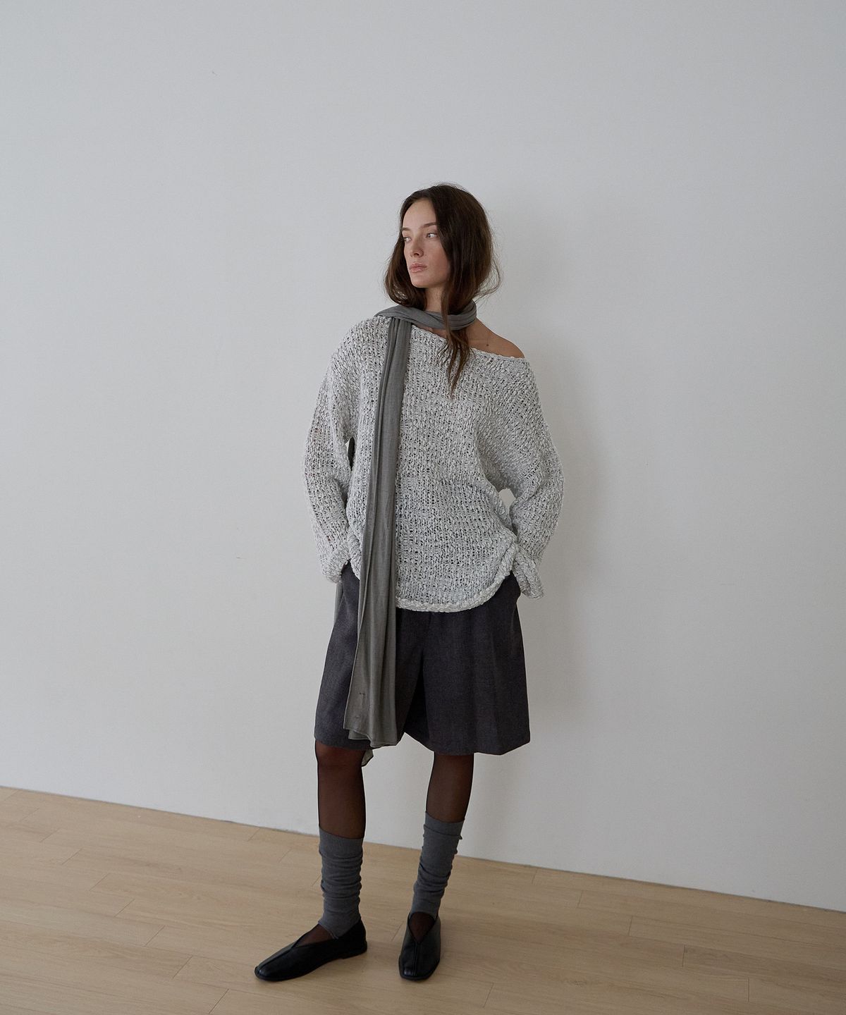 가더(GARDER) Over Loose Wool Knit (Gray)