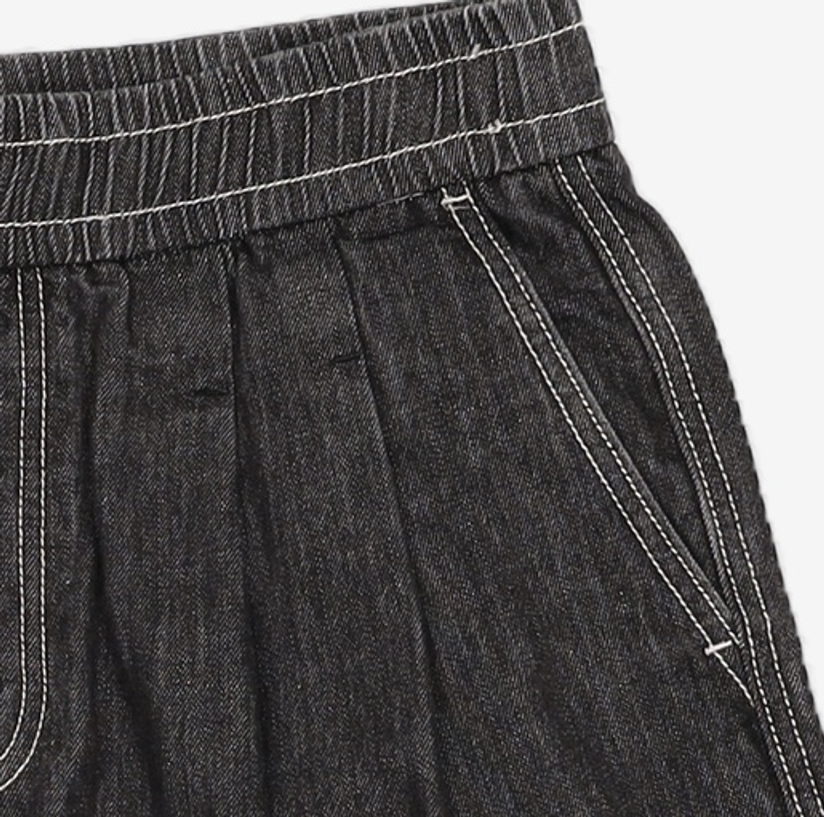 스파오(SPAO) (시티보이) 유니 오버핏 데님 쇼츠_SPTND24C91 S