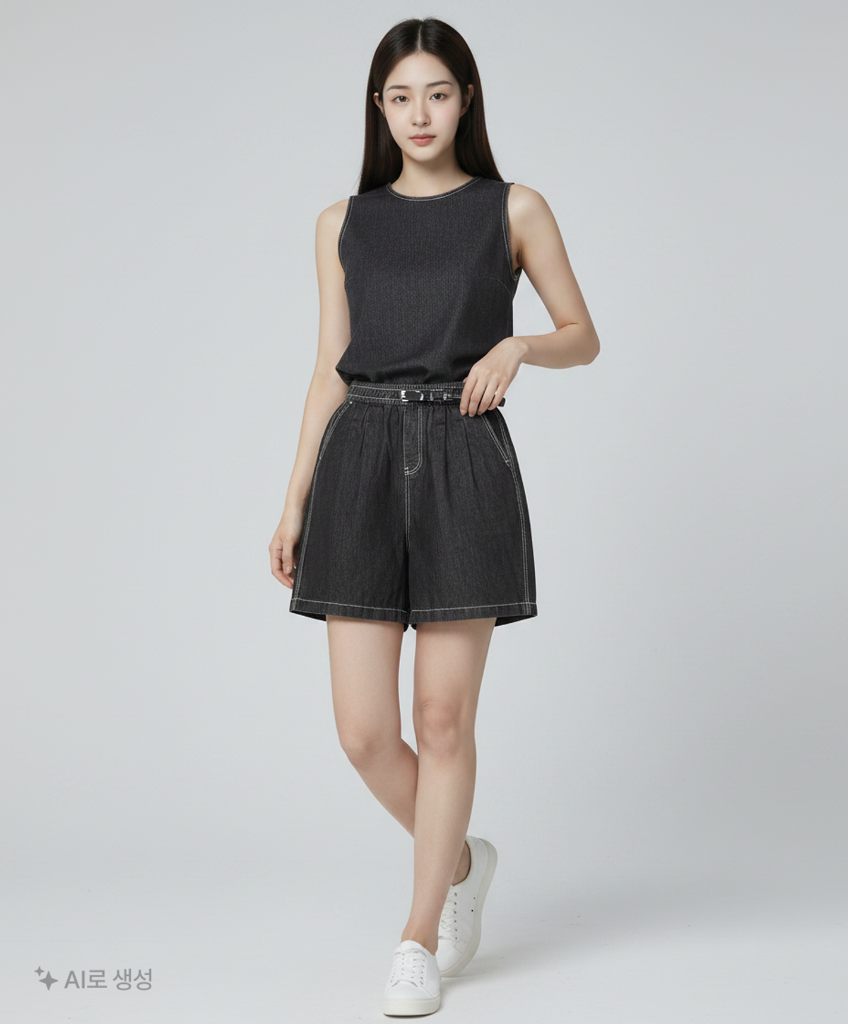 스파오(SPAO) (시티보이) 유니 오버핏 데님 쇼츠_SPTND24C91 S