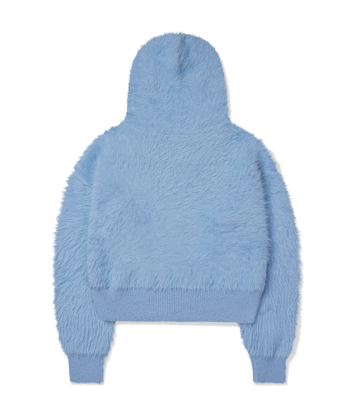 포스333(PHOS333) W Crop Hairy Hoodie/Sky Blue