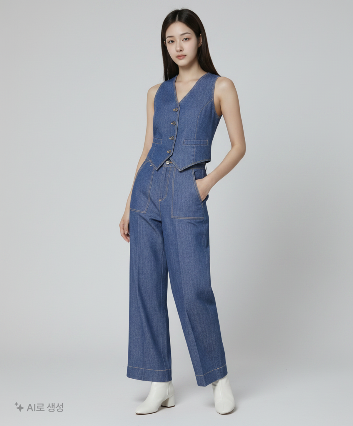 리이(RE RHEE) 청/데님 팬츠 S