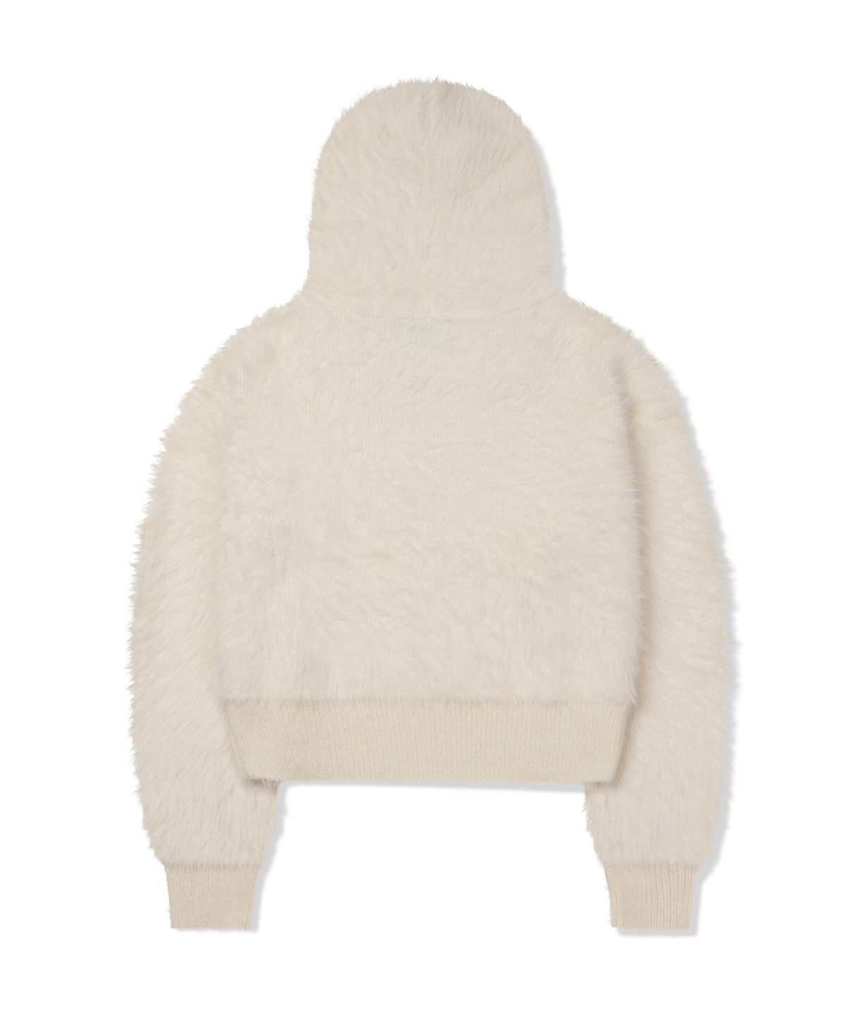 포스333(PHOS333) W Crop Hairy Hoodie/Ivory