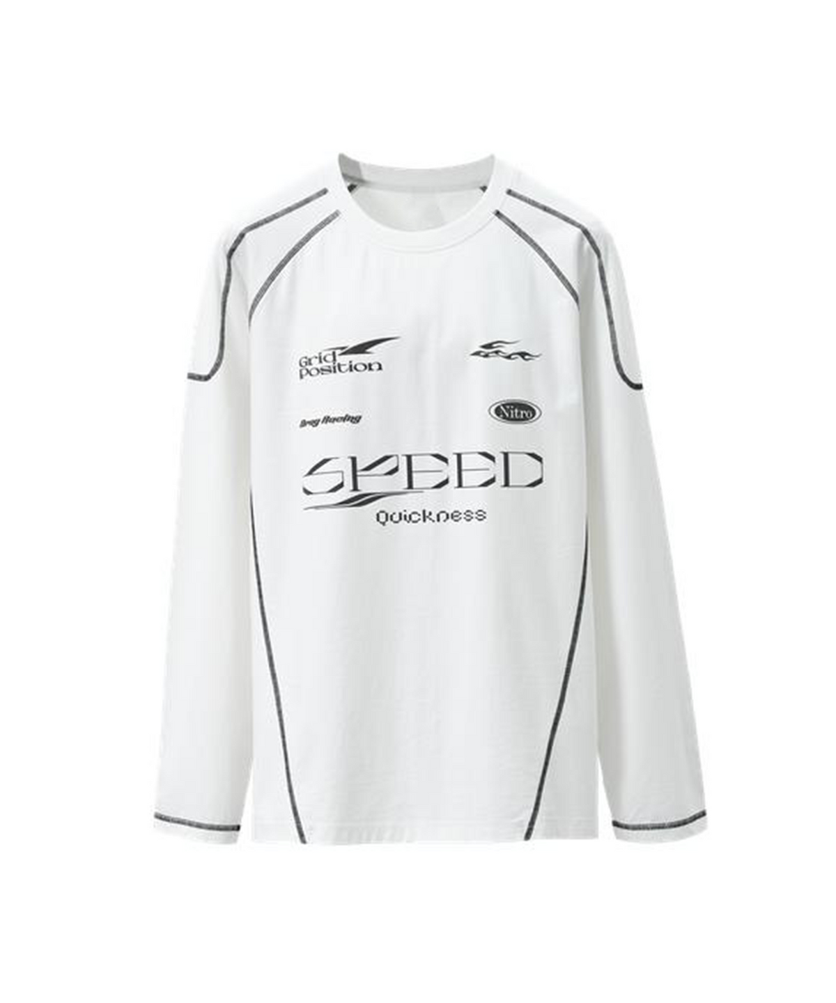 버튼서울(BUTTON SEOUL) 스피드 그래픽 컨트라스트 스티치 롱슬리브 (3 COLOR)