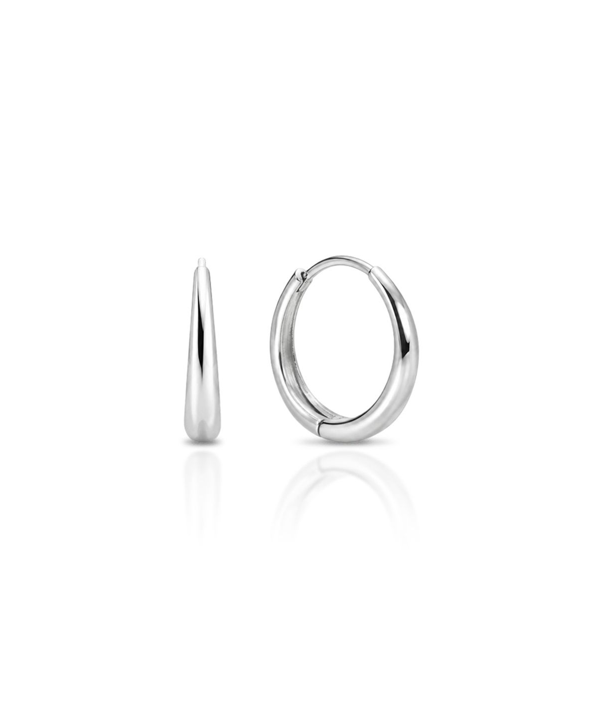 스몰굿띵(SMGT) SILVER 925 LUNA 원터치 링 귀걸이_실버 [4 SIZE]