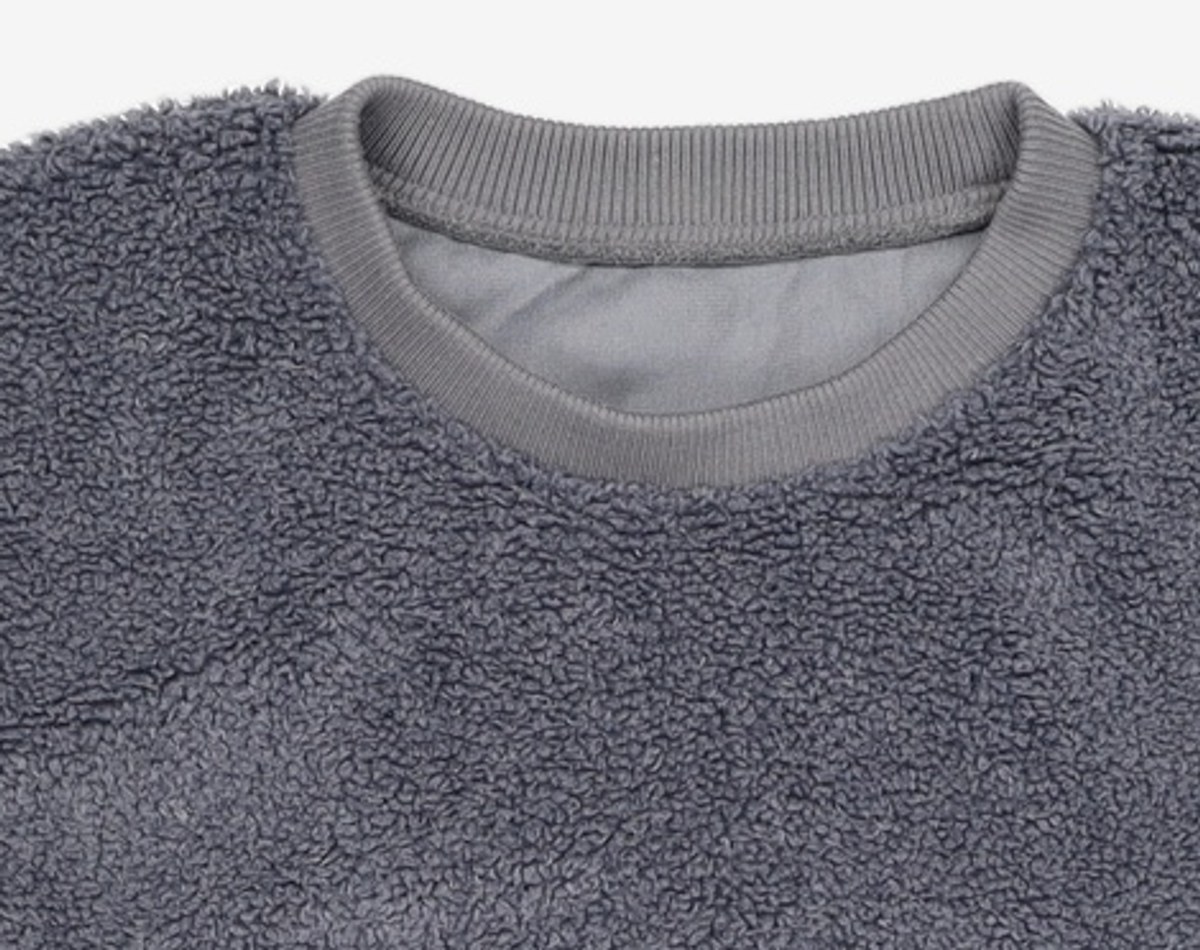 셀피쉬(SELFISH) 플러피 크롭 맨투맨 (SBW2MT01) (CHARCOAL) XL
