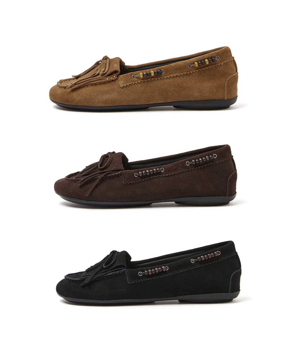 포기무디(FOGGY MOODY) Almond 0061. Fringe Loafers - 3colors