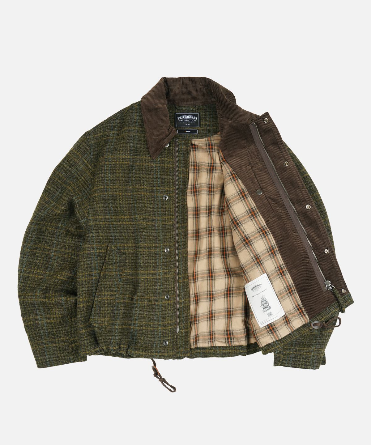 프리즘웍스(FRIZMWORKS) WOOL HERITAGE HUNTING JACKET _ SEAWEED