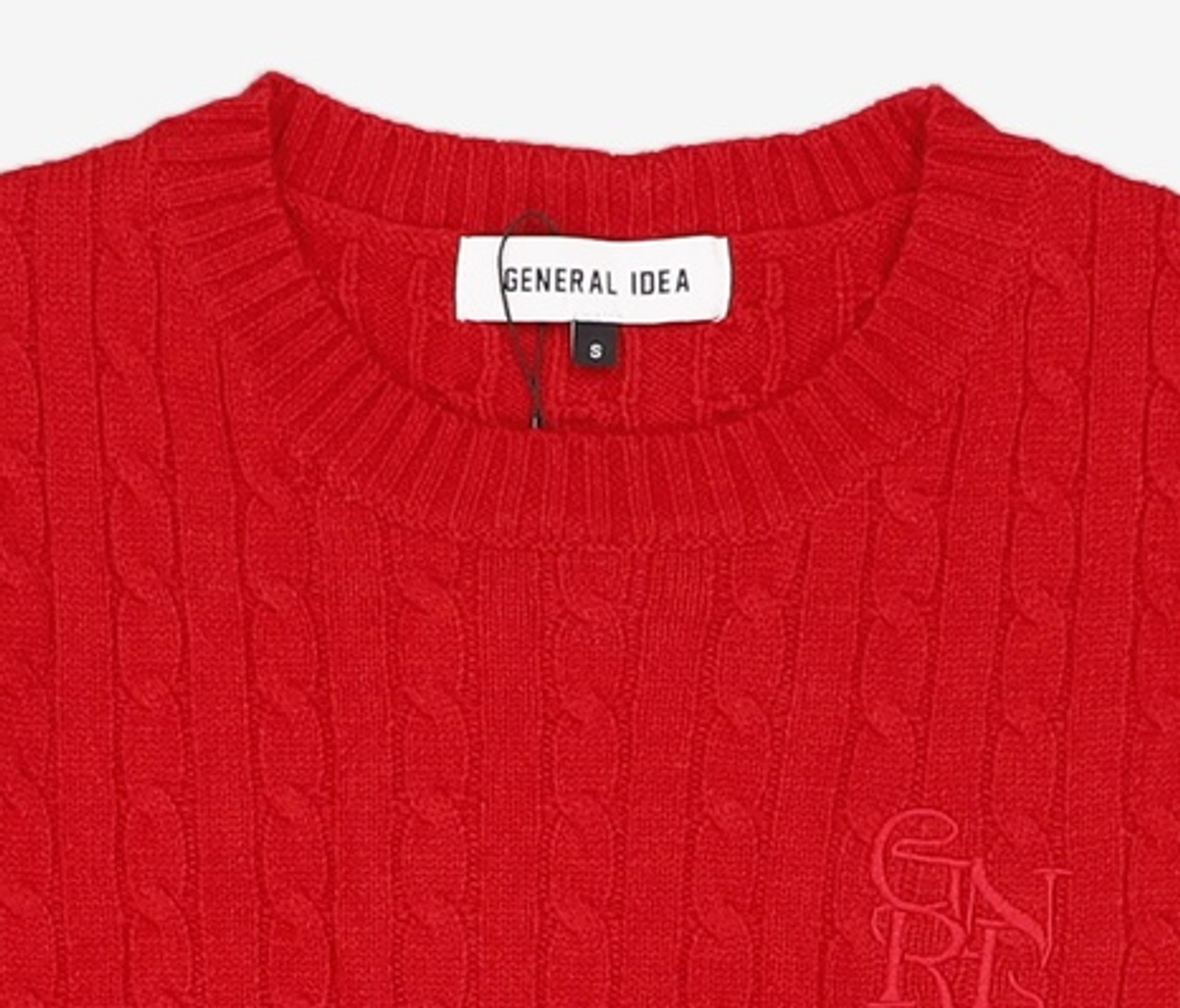 제너럴 아이디어(GENERAL IDEA) GNRL 케이블 풀오버 [RED] / WBC3L05502 S