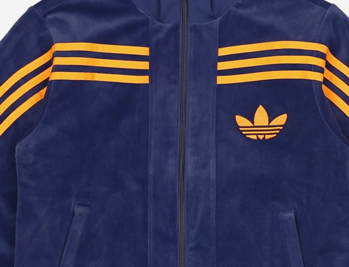 아디다스(ADIDAS) 70s 벨루어 트랙탑 - 네이비:오렌지 / JN8287 M