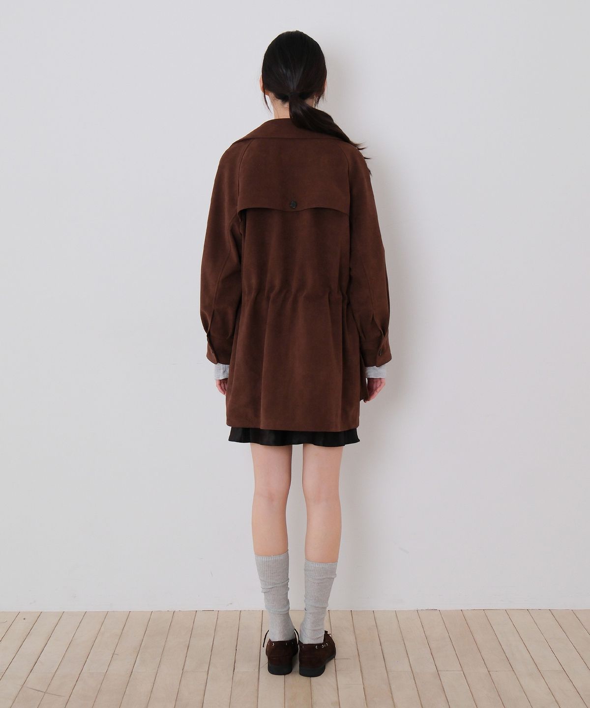 모의(MOUI) String suede jacket (BROWN)