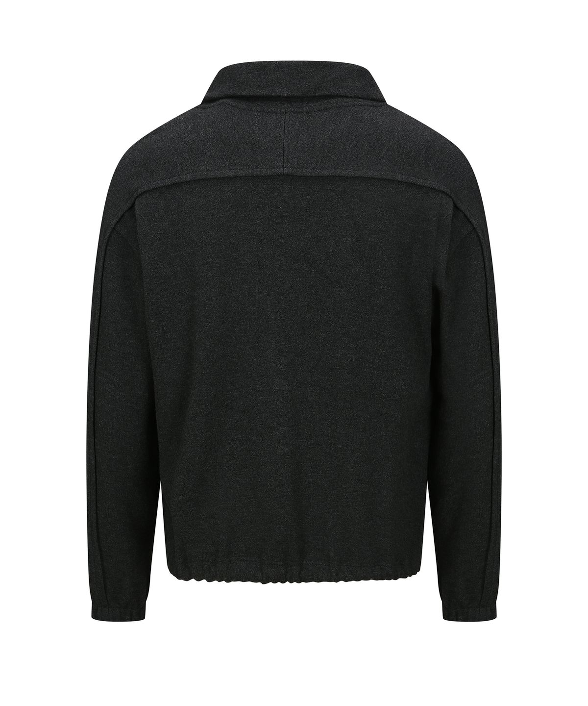 몰프(MORPH) Organism Wool Asymmetric Placket Button-up Turtleneck Sweater