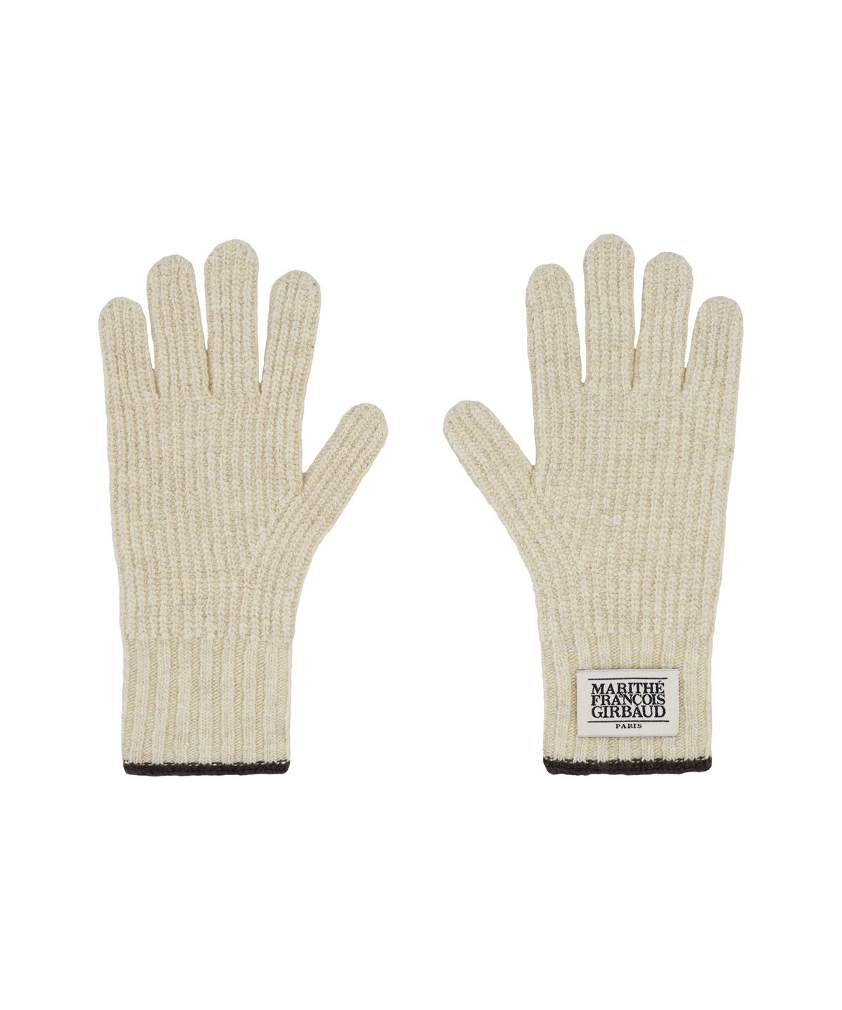 마리떼 프랑소와 저버(MARITHÉ + FRANҪOIS GIRBAUD) CLASSIC LOGO KNIT GLOVE light beige