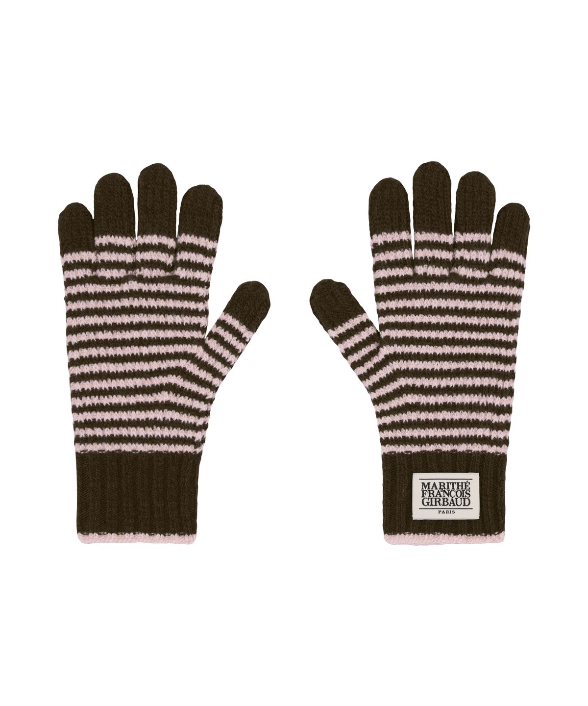 마리떼 프랑소와 저버(MARITHÉ + FRANҪOIS GIRBAUD) CLASSIC LOGO KNIT GLOVE pink