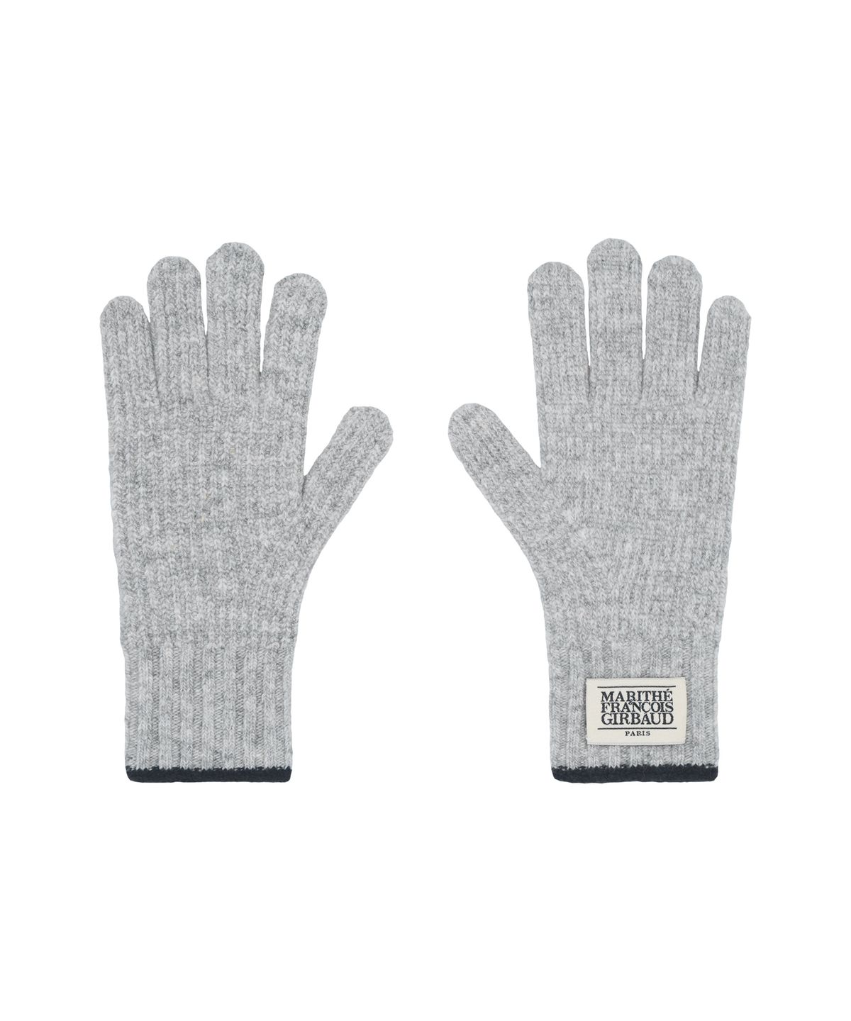 마리떼 프랑소와 저버(MARITHÉ + FRANҪOIS GIRBAUD) CLASSIC LOGO KNIT GLOVE light gray