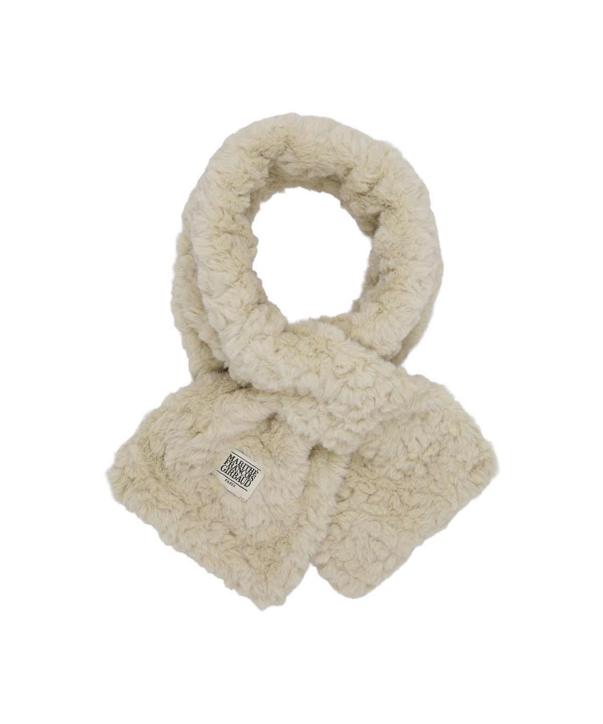 마리떼 프랑소와 저버(MARITHÉ + FRANҪOIS GIRBAUD) CLASSIC LOGO FUR MUFFLER beige