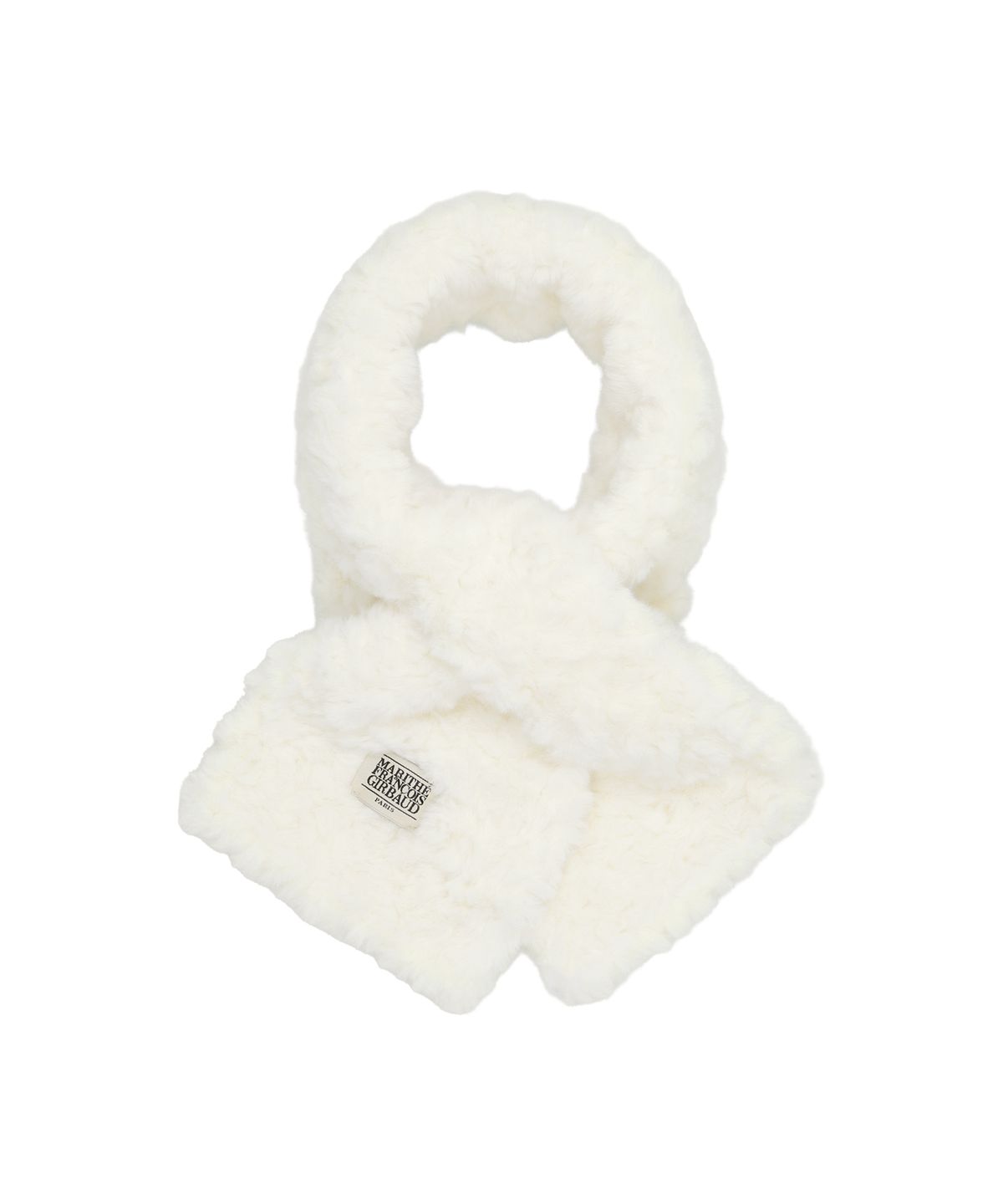 마리떼 프랑소와 저버(MARITHÉ + FRANҪOIS GIRBAUD) CLASSIC LOGO FUR MUFFLER ivory