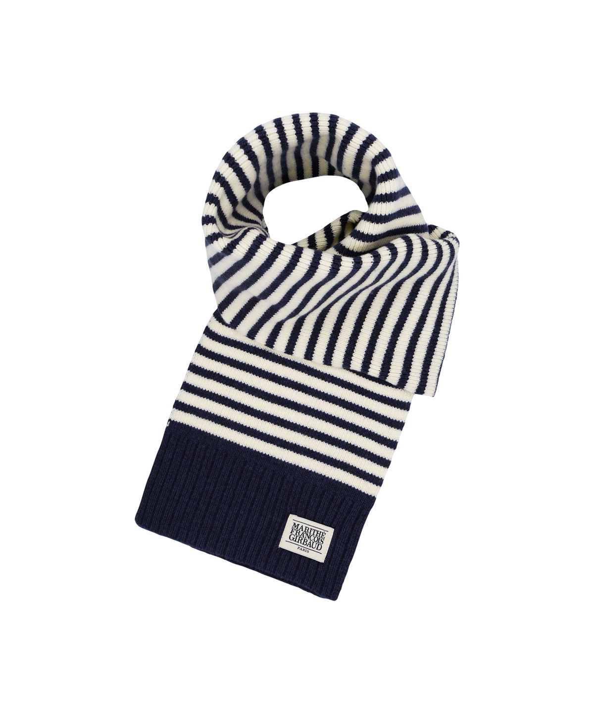 마리떼 프랑소와 저버(MARITHÉ + FRANҪOIS GIRBAUD) CLASSIC LOGO KNIT MUFFLER navy