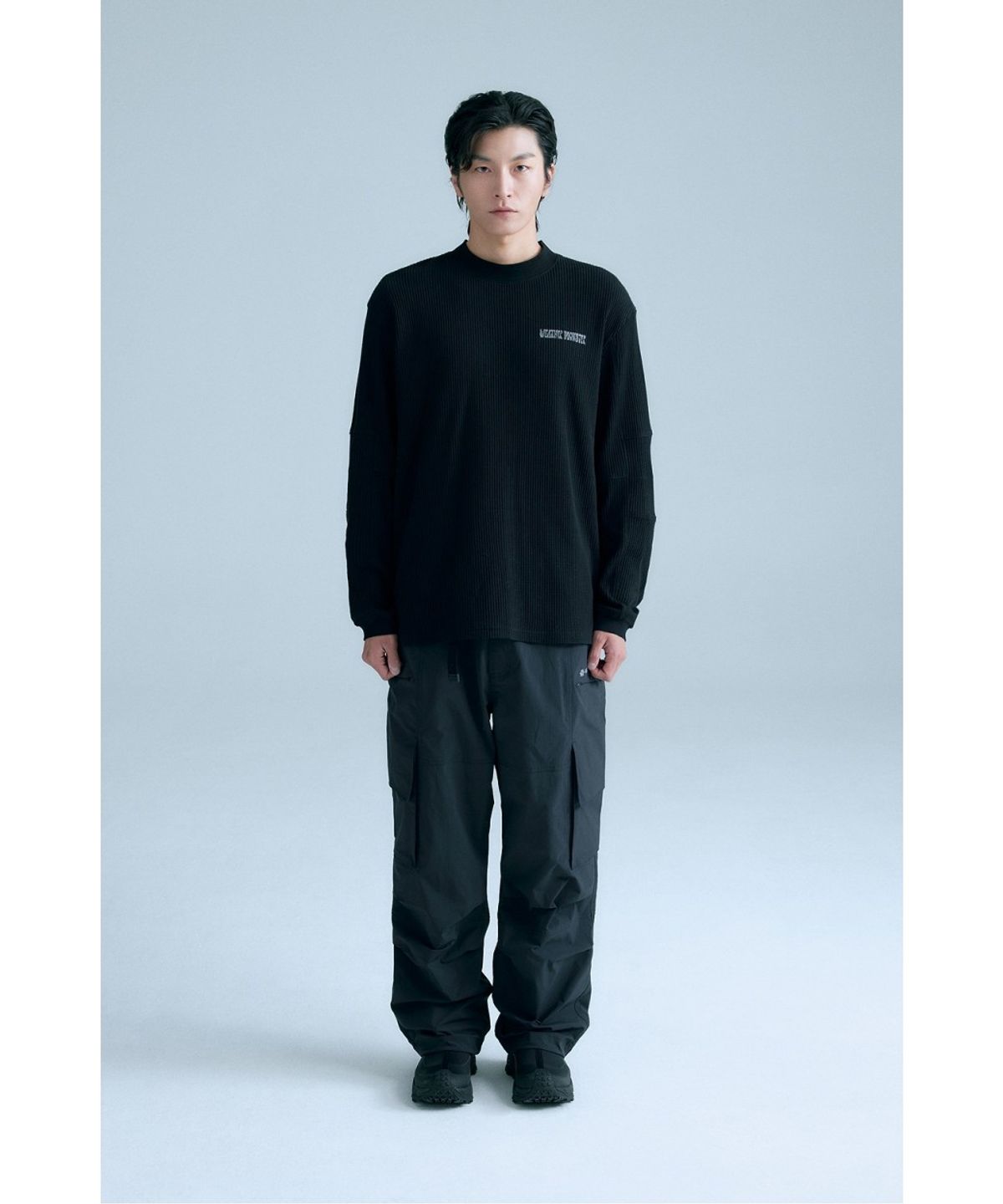 코오롱스포츠(KOLON SPORT) WM 와플 크루넥 티 8UTBA26304BLK
