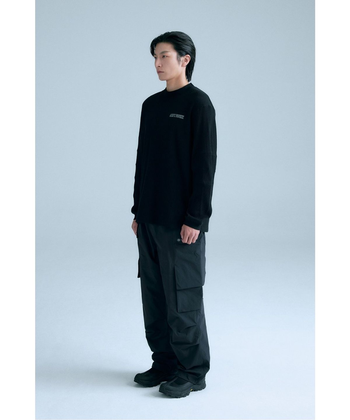 코오롱스포츠(KOLON SPORT) WM 와플 크루넥 티 8UTBA26304BLK