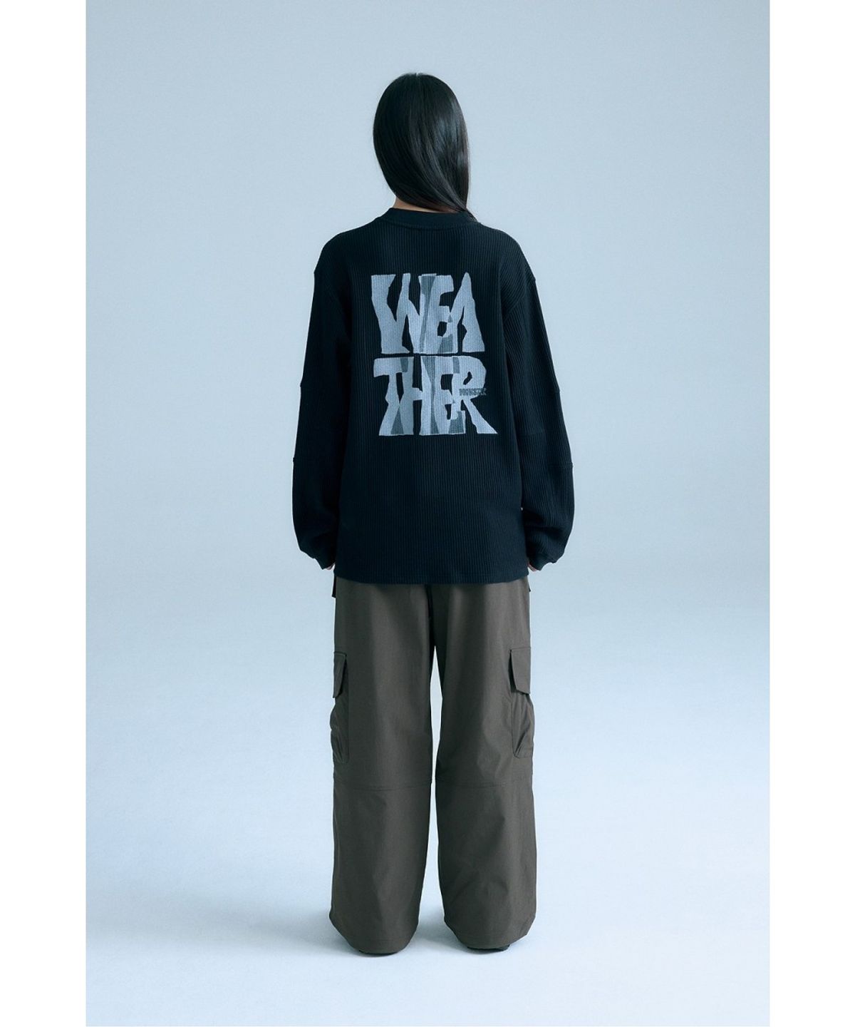 코오롱스포츠(KOLON SPORT) WM 와플 크루넥 티 8UTBA26304BLK