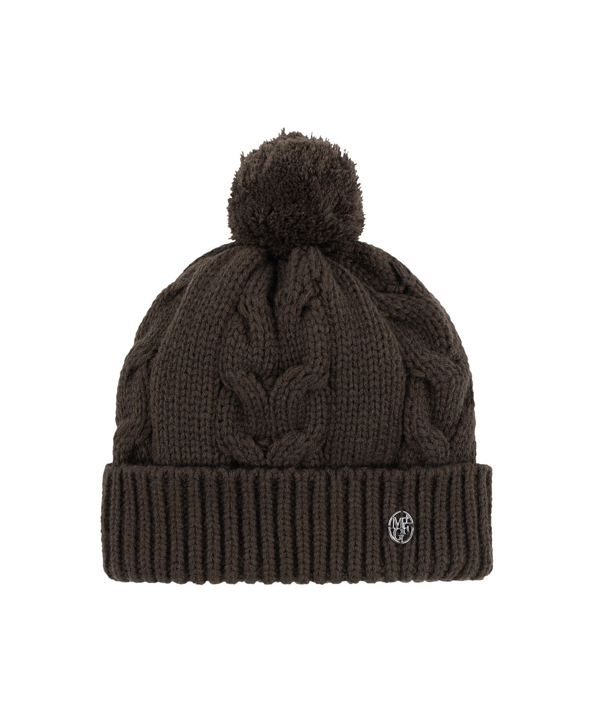 마리떼 프랑소와 저버(MARITHÉ + FRANҪOIS GIRBAUD) CABLE KNIT BEANIE brown