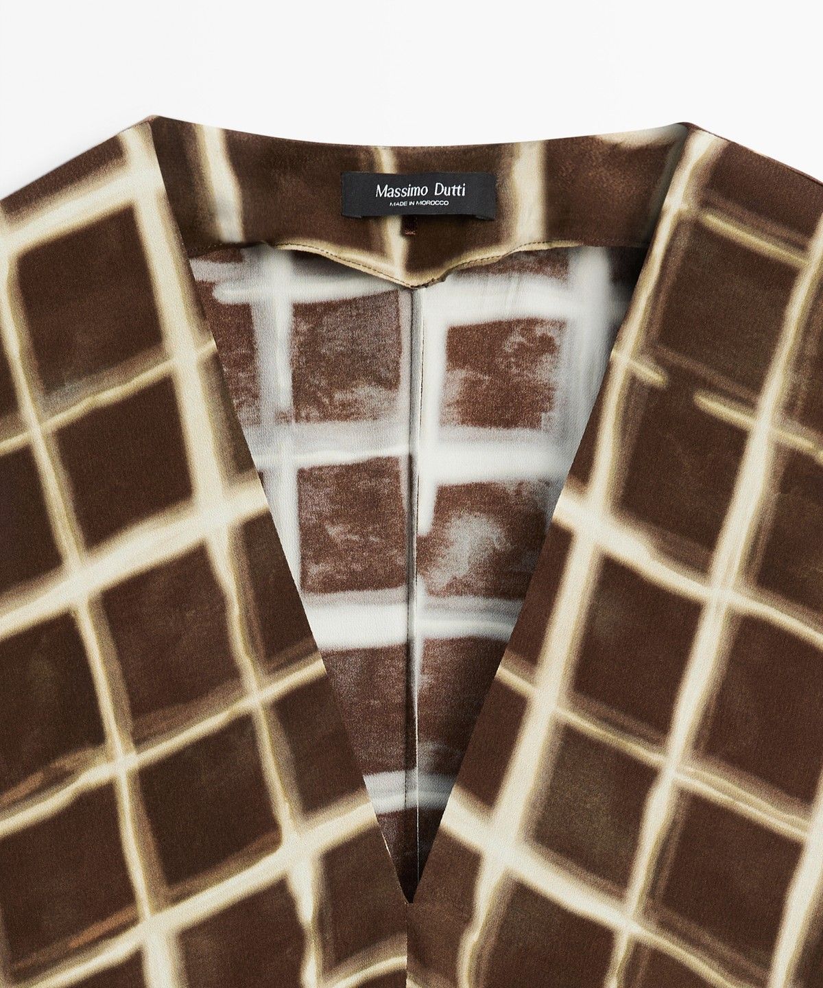 마시모두띠(MASSIMO DUTTI) 플루이드 패턴 와이드 벨트 원피스