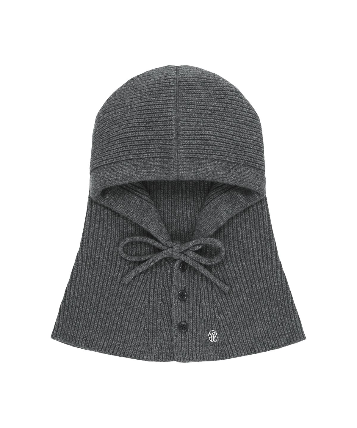 마리떼 프랑소와 저버(MARITHÉ + FRANҪOIS GIRBAUD) CIRCLE LOGO CAPE BALACLAVA charcoal