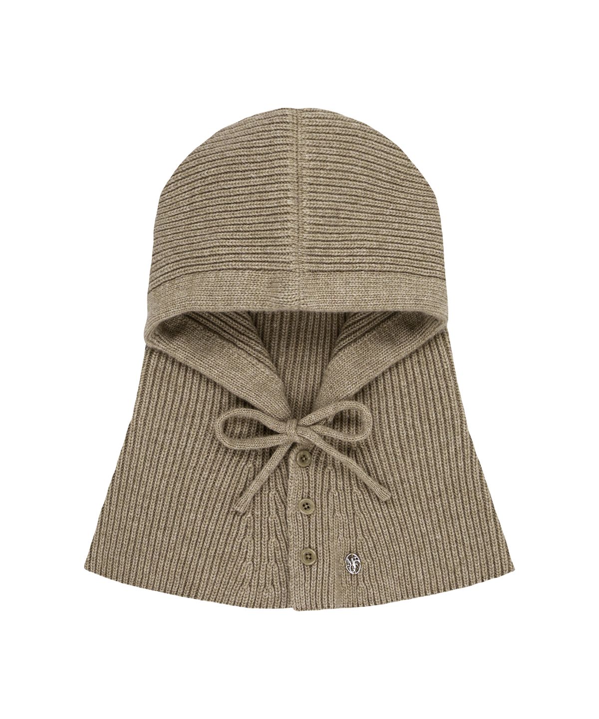 마리떼 프랑소와 저버(MARITHÉ + FRANҪOIS GIRBAUD) CIRCLE LOGO CAPE BALACLAVA oatmeal