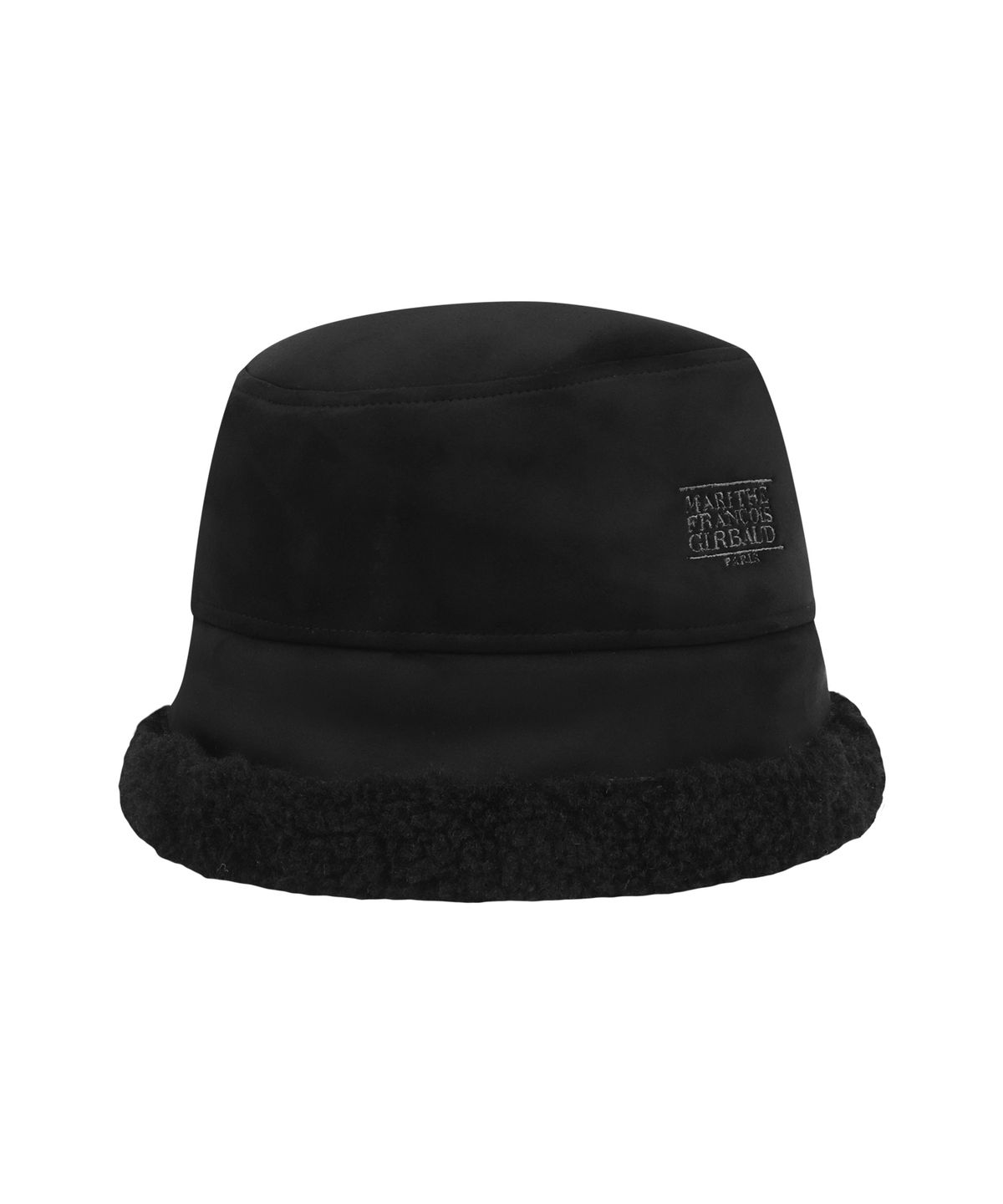 마리떼 프랑소와 저버(MARITHÉ + FRANҪOIS GIRBAUD) SMALL CLASSIC LOGO SUEDE BUCKET HAT black