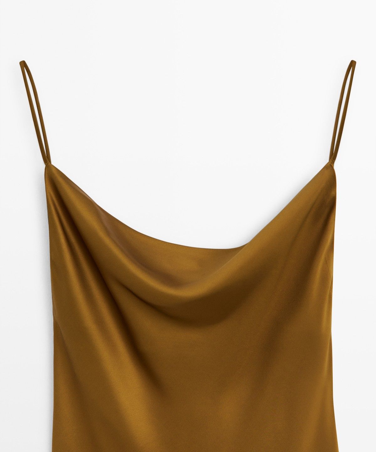 마시모두띠(MASSIMO DUTTI) 새틴 마감 플루이드 미디 원피스