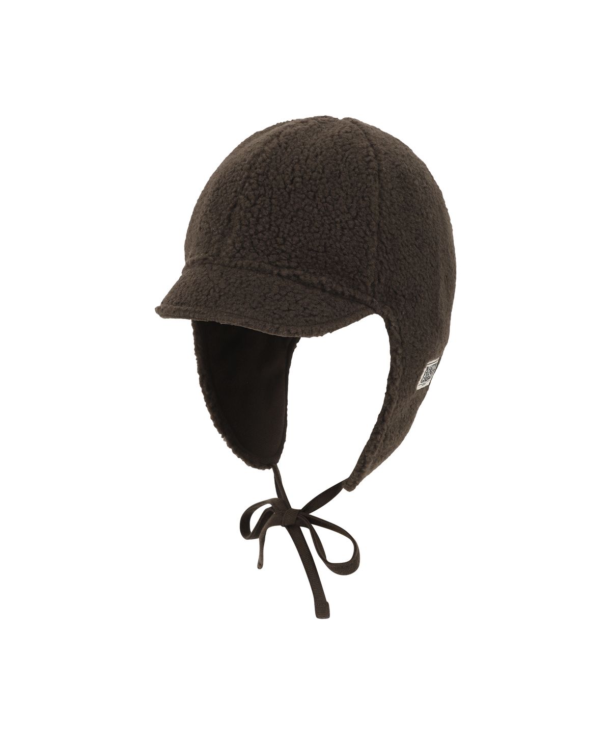 마리떼 프랑소와 저버(MARITHÉ + FRANҪOIS GIRBAUD) MICRO CLASSIC LOGO FLEECE EARFLAP CAP dark brown