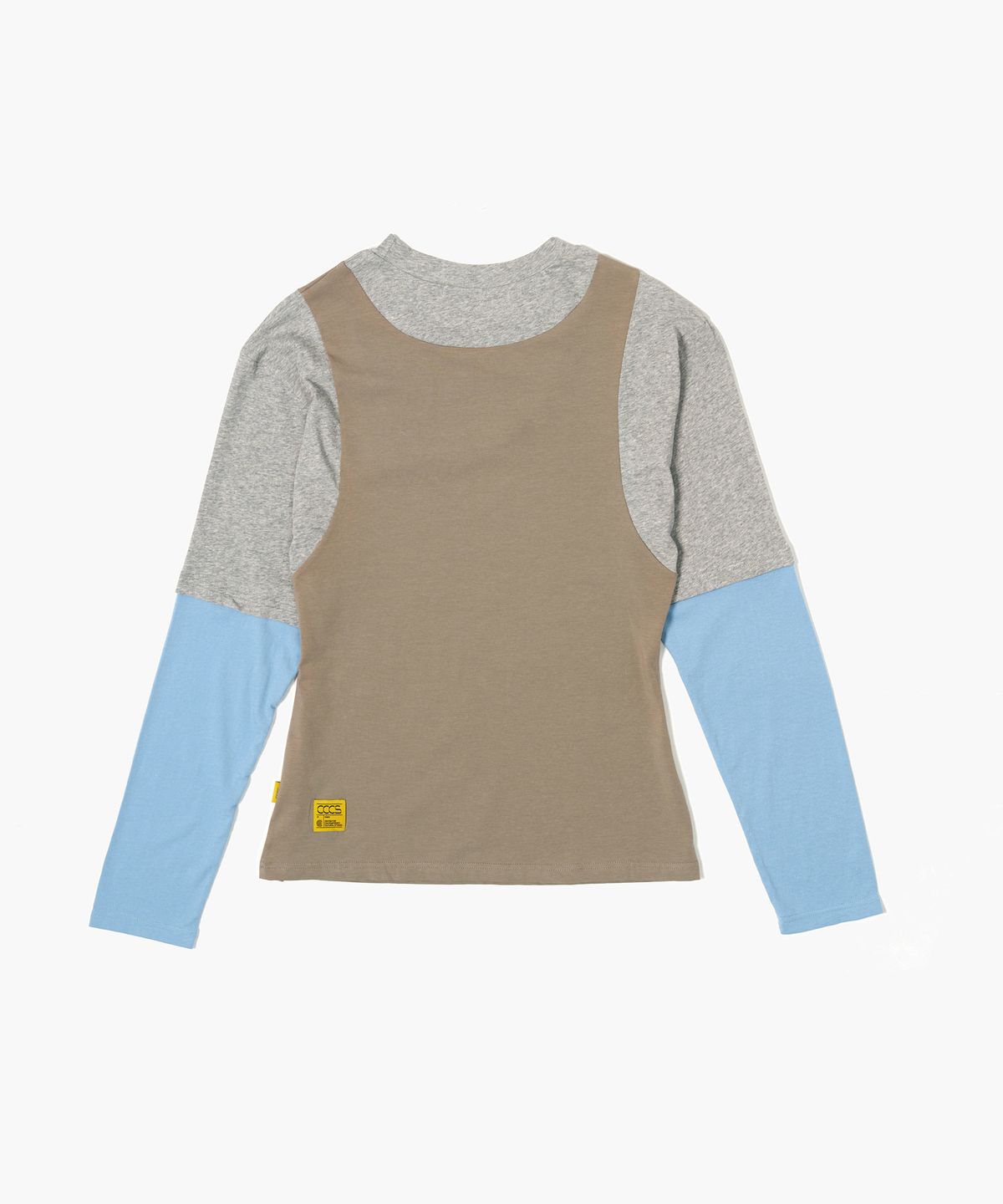 씨씨씨에스(CCCS) LIGHT BROWN MULTI LAYER T-SHIRTS