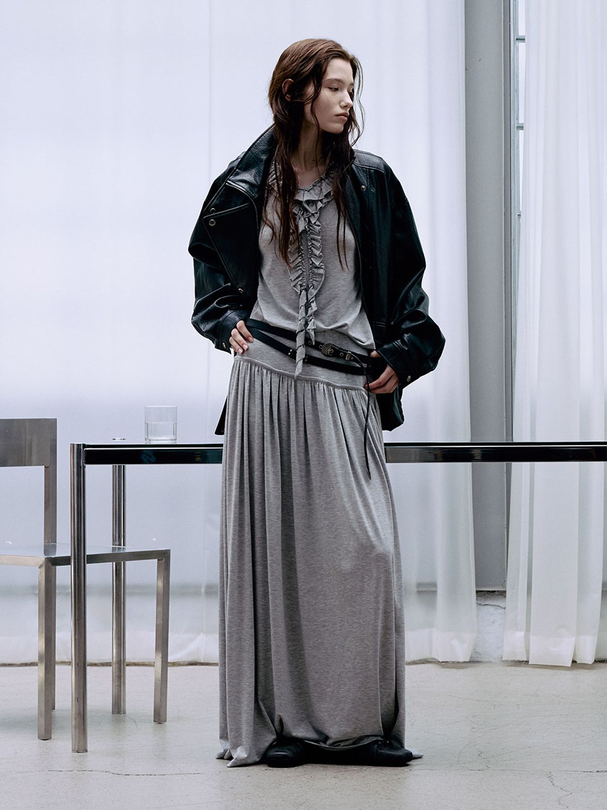레이브(RAIVE) Shirring Jersey Skirt VW6AS960_2color