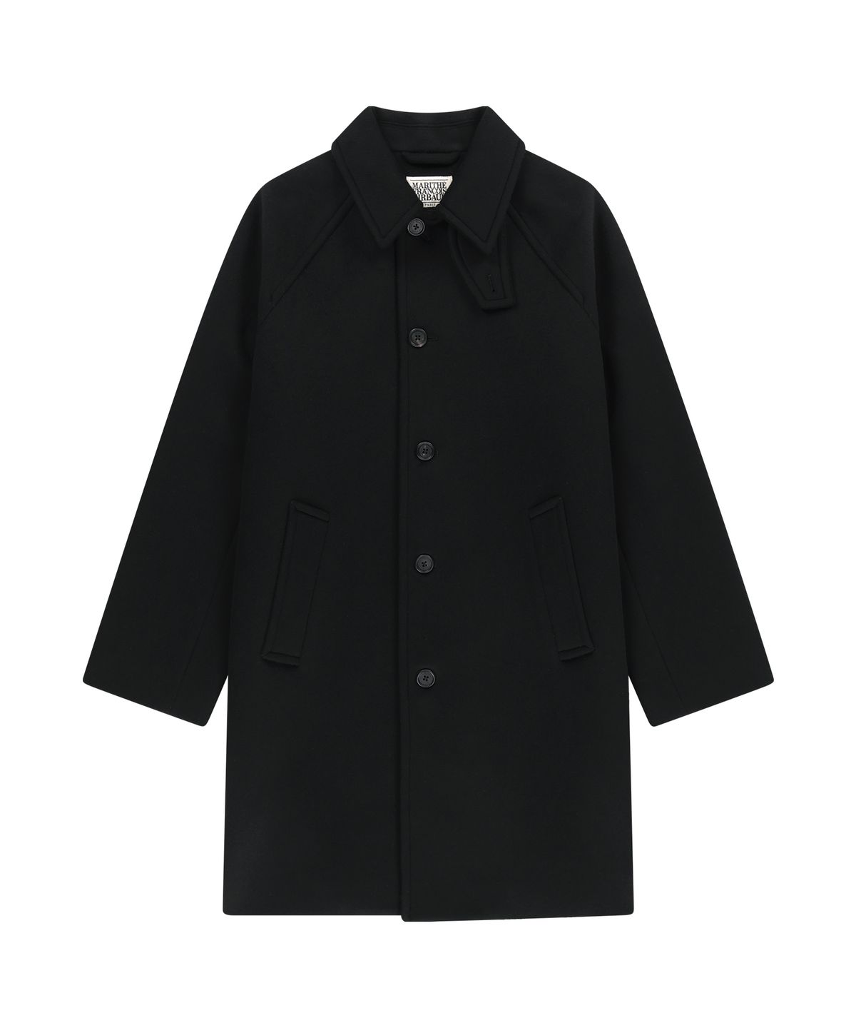 마리떼 프랑소와 저버(MARITHÉ + FRANҪOIS GIRBAUD) WOOL BLEND LONG BALMACAAN COAT black