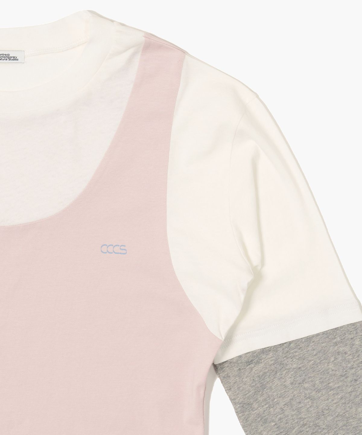 씨씨씨에스(CCCS) LIGHT PINK MULTI LAYER T-SHIRTS